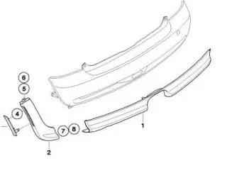 Product image of MINI R53 JCW GP Rear Bumper Trim