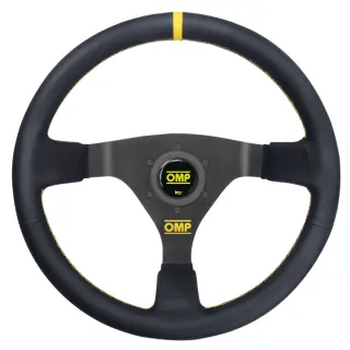 Product image of OMP 350mm WRC Steering Wheel - Black Leather