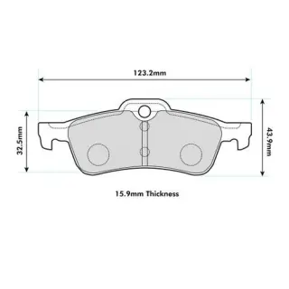 Product image of PBS ProTrack ProRace Rear Brake Pads R50 R52 R53 8139