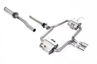Product image of Milltek R53 Mini Catback Exhaust Hatchback - Resonated Polished 76mm Trims SSXM477 ECE Approved