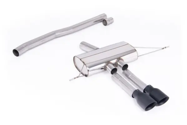 Product image of Milltek Mini F66 Non-Resonated OPF/GPF Back System for Sport Diffuser only with Cerakote Black Tips